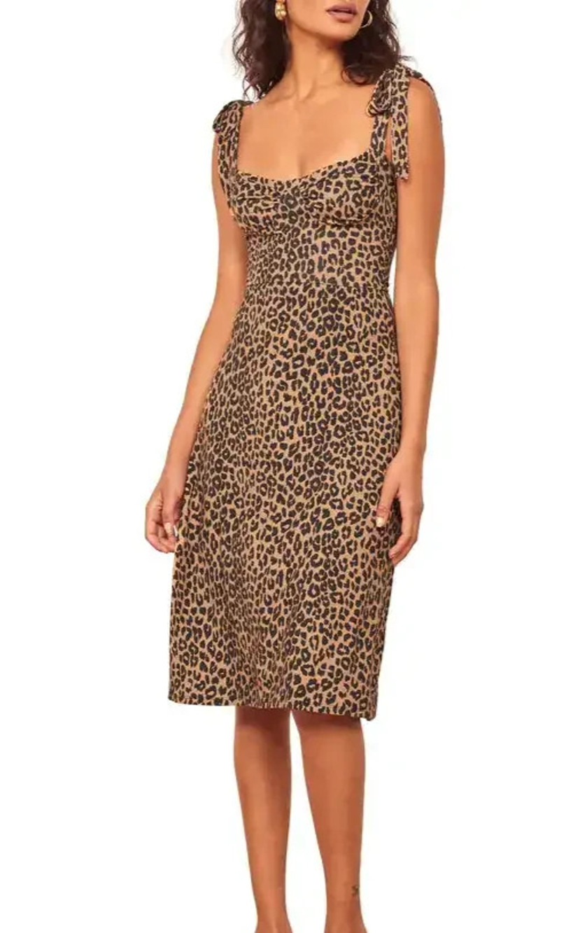 REFORMATION wells tie shoulder stretch babydoll lyocell dress Small A010618